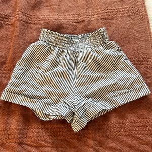 Reformation striped linen shorts